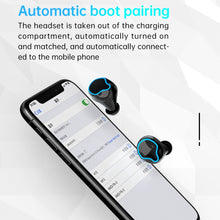 Load image into Gallery viewer, M9 Bluetooth 5.1 TWS Mirror Digital Display Wireless Bluetooth Earphone with Charging Box Flashlight , Support Touch &amp; Siri &amp; Battery Display
