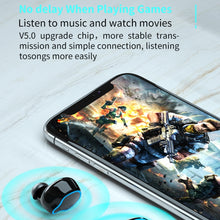 Load image into Gallery viewer, M9 Bluetooth 5.1 TWS Mirror Digital Display Wireless Bluetooth Earphone with Charging Box Flashlight , Support Touch &amp; Siri &amp; Battery Display