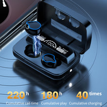 Load image into Gallery viewer, M9 Bluetooth 5.1 TWS Mirror Digital Display Wireless Bluetooth Earphone with Charging Box Flashlight , Support Touch &amp; Siri &amp; Battery Display