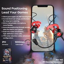 Load image into Gallery viewer, REMAX RM-750 8PIN Interface Gaming Earphone