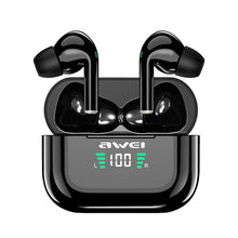 Load image into Gallery viewer, awei T29P Bluetooth V5.0 LED Digital Display Ture Wireless Sports IPX4 Waterproof TWS Headset with Charging Case