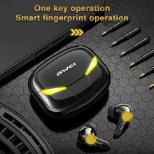 Load image into Gallery viewer, awei T35 Bluetooth V5.0 Ture Wireless Sports Game Dual Mode IPX5 Waterproof TWS Headset with Charging Case