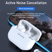 Load image into Gallery viewer, awei TA1 Bluetooth V5.0 Ture Wireless Sports ANC Noise Cancelling IPX4 Waterproof TWS Headset with Charging Case