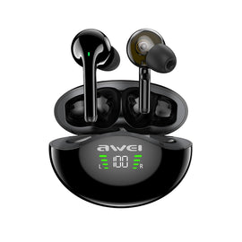 awei T12P Bluetooth 5.1 LED Display Wireless Bluetooth Earphone, T12P