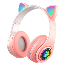 Load image into Gallery viewer, B39 Cat Ear Design LED Gradient Light Wireless Bluetooth Headset