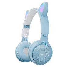 Load image into Gallery viewer, M6 Luminous Cat Ears Two-color Foldable Bluetooth Headset with 3.5mm Jack &amp; TF Card Slot