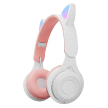 Load image into Gallery viewer, M6 Luminous Cat Ears Two-color Foldable Bluetooth Headset with 3.5mm Jack &amp; TF Card Slot
