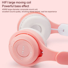 Load image into Gallery viewer, M6 Luminous Cat Ears Two-color Foldable Bluetooth Headset with 3.5mm Jack &amp; TF Card Slot
