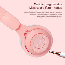 Load image into Gallery viewer, M6 Luminous Cat Ears Pure-color Foldable Bluetooth Headset with 3.5mm Jack &amp; TF Card Slot