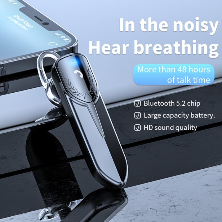M81 CVC Noise Reduction Unilateral Business Ear-mounted Bluetooth Earphone, Support Siri & One for Two