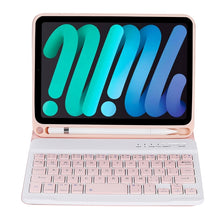 Load image into Gallery viewer, C06B Ultra-thin Candy Colors Bluetooth Keyboard Tablet Case for iPad mini 6 / mini 7 , with Stand &amp; Pen Slot
