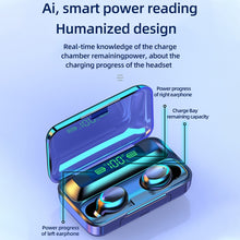 Load image into Gallery viewer, F9-5C LED Light + Digital Display Noise Reduction Bluetooth Earphone(Black)