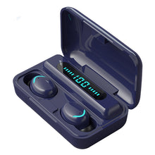Load image into Gallery viewer, F9-5C Macaron Series Four-bar Breathing Light + Digital Display Noise Reduction Bluetooth Earphone, F9-5C Macaron Four-bar Light Dark Blue, F9-5C Macaron Four-bar Light Pink, F9-5C Macaron Four-bar Light Baby Blue, F9-5C Macaron Four-bar Light Yellow
