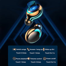 Load image into Gallery viewer, F9-5C Macaron Series Four-bar Breathing Light + Digital Display Noise Reduction Bluetooth Earphone