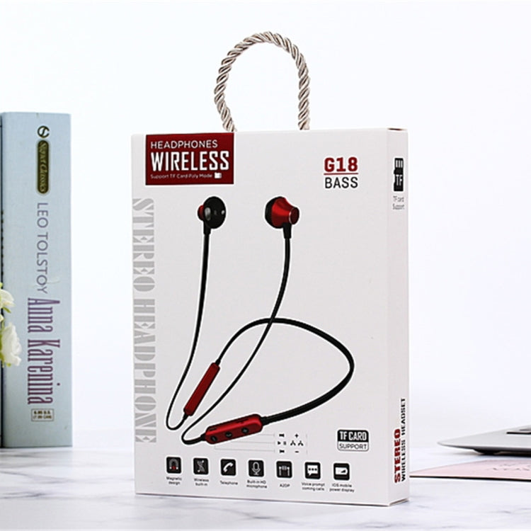 MG-G18 Bluetooth 4.2 Sport Wireless Bluetooth Earphone, Support Card