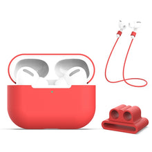 Load image into Gallery viewer, For AirPods Pro 3 in 1 Silicone Earphone Protective Case + Earphones Buckle + Anti-lost Rope Set