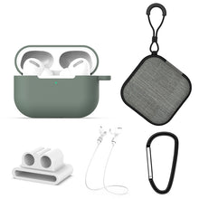 Load image into Gallery viewer, For AirPods Pro 5 in 1 Silicone Earphone Protective Case + Earphone Bag + Earphones Buckle + Hook + Anti-lost Rope Set, For AirPods Pro