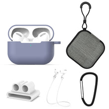 Load image into Gallery viewer, For AirPods Pro 5 in 1 Silicone Earphone Protective Case + Earphone Bag + Earphones Buckle + Hook + Anti-lost Rope Set, For AirPods Pro