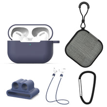 Load image into Gallery viewer, For AirPods Pro 5 in 1 Silicone Earphone Protective Case + Earphone Bag + Earphones Buckle + Hook + Anti-lost Rope Set, For AirPods Pro