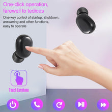 Load image into Gallery viewer, DT-14 Wireless Two Ear Bluetooth Headset Supports Touch &amp; Smart Magnetic Charging &amp; Power On Automatic Pairing