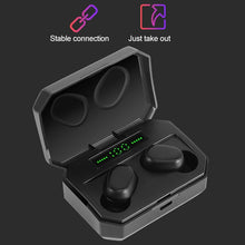 Load image into Gallery viewer, DT-14 Wireless Two Ear Bluetooth Headset Supports Touch &amp; Smart Magnetic Charging &amp; Power On Automatic Pairing