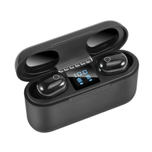 Load image into Gallery viewer, Dt-18 Wireless Two Ear Bluetooth Headset With 2000mAh Charging Cabin &amp; Touch &amp; Intelligent Magnetic Suction Charging