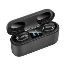 Load image into Gallery viewer, Dt-18 Wireless Two Ear Bluetooth Headset With 2000mAh Charging Cabin &amp; Touch &amp; Intelligent Magnetic Suction Charging