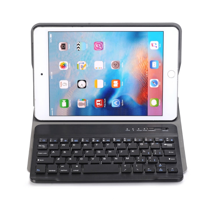 A05 Bluetooth 3.0 Ultra-thin ABS Detachable Bluetooth Keyboard Leather Tablet Case for iPad mini 5, with Holder