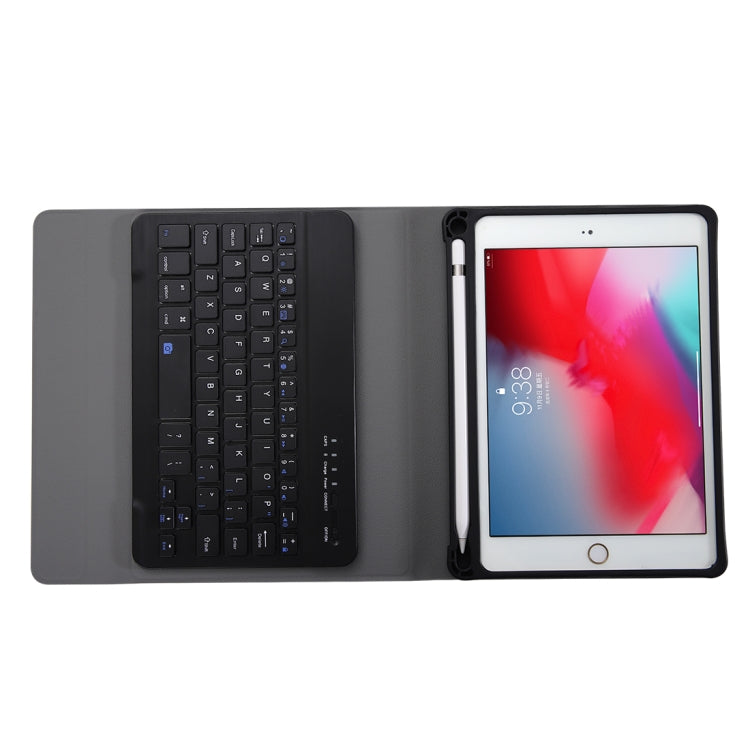 A05B Bluetooth 3.0 Ultra-thin ABS Detachable Bluetooth Keyboard Leather Tablet Case for iPad mini 5 / 4 / 3 / 2, with Holder