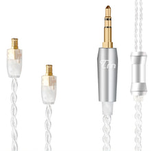 Load image into Gallery viewer, TRN Silver Plated Upgrade Cable Headphones Cable with A2DC Connection for TRN V10 V20 Earphone