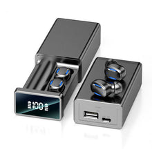 Load image into Gallery viewer, A22 English Version Pull-out Digital Display Bluetooth Earphone with Magnetic Charging Box, Support Touch Light &amp; Power Bank, English Version