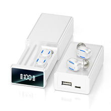 Load image into Gallery viewer, A22 English Version Pull-out Digital Display Bluetooth Earphone with Magnetic Charging Box, Support Touch Light &amp; Power Bank, English Version