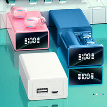 Load image into Gallery viewer, A22 English Version Pull-out Digital Display Bluetooth Earphone with Magnetic Charging Box, Support Touch Light &amp; Power Bank, English Version