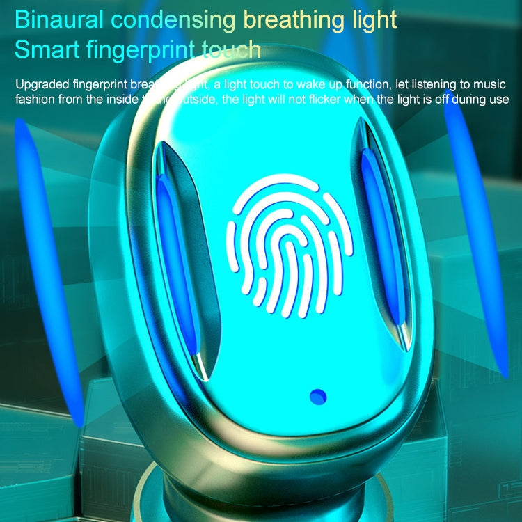 A22 English Version Pull-out Digital Display Bluetooth Earphone with Magnetic Charging Box, Support Touch Light & Power Bank