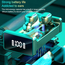 Load image into Gallery viewer, A22 English Version Pull-out Digital Display Bluetooth Earphone with Magnetic Charging Box, Support Touch Light &amp; Power Bank