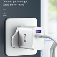 Load image into Gallery viewer, IVON AD52 18W USB-C / Type-C + USB Dual Port PD Fast Charge