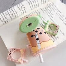 Load image into Gallery viewer, Wireless Earphones Shockproof Pearl Milk Tea Silicone Protective Case for Apple AirPods 1 / 2