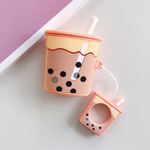 Load image into Gallery viewer, Wireless Earphones Shockproof Pearl Milk Tea Silicone Protective Case for Apple AirPods 1 / 2, Purple, Apricot, Orange, Green