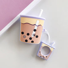 Load image into Gallery viewer, Wireless Earphones Shockproof Pearl Milk Tea Silicone Protective Case for Apple AirPods 1 / 2, Purple, Apricot, Orange, Green