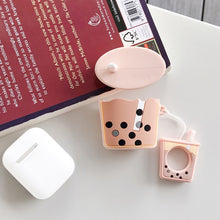 Load image into Gallery viewer, Wireless Earphones Shockproof Pearl Milk Tea Silicone Protective Case for Apple AirPods 1 / 2, Purple, Apricot, Orange, Green
