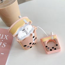Load image into Gallery viewer, Wireless Earphones Shockproof Pearl Milk Tea Silicone Protective Case for Apple AirPods 1 / 2, Purple, Apricot, Orange, Green