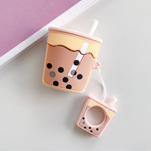 Load image into Gallery viewer, Wireless Earphones Shockproof Pearl Milk Tea Silicone Protective Case for Apple AirPods 1 / 2, Purple, Apricot, Orange, Green