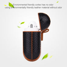 Load image into Gallery viewer, Colour-matching Flip-over Leather Earphones Shockproof Protective Case for Apple AirPods 1 / 2