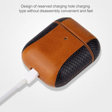 Load image into Gallery viewer, Colour-matching Flip-over Leather Earphones Shockproof Protective Case for Apple AirPods 1 / 2