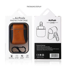 Load image into Gallery viewer, Colour-matching Flip-over Leather Earphones Shockproof Protective Case for Apple AirPods 1 / 2