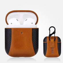 Load image into Gallery viewer, Colour-matching Flip-over Leather Earphones Shockproof Protective Case for Apple AirPods 1 / 2