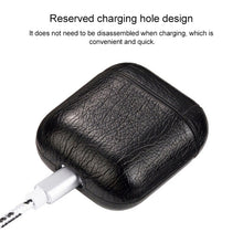Load image into Gallery viewer, Wireless Earphones Litchi Texture Shockproof Silicone Protective Case for Apple AirPods 1 / 2