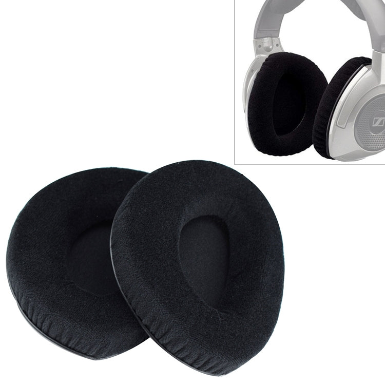 2 PCS For Sennheiser RS160 / 170 / HDR170 / 180 / 160 Flannelette Earphone Cushion Cover Earmuffs Replacement Earpads without Buckle