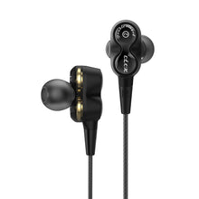 Load image into Gallery viewer, D12 1.2m Wired In Ear 3.5mm Interface Stereo Wire-Controlled HIFI Earphones Dual-motion Loop Running Game Music Headset With Packaging, D12 With Packaging (Black)