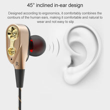 Load image into Gallery viewer, D12 1.2m Wired In Ear 3.5mm Interface Stereo Wire-Controlled HIFI Earphones Dual-motion Loop Running Game Music Headset With Packaging, D12 With Packaging (Black)
